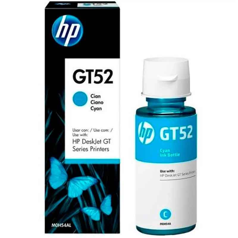 Botella de Tinta HP GT52 Ink Tank 100 300 400 Smart Tank 500 600 Cyan 70ml M0H54AL 