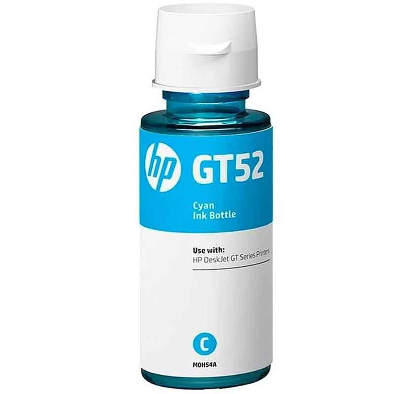 Botella de Tinta HP GT52 Ink Tank 100 300 400 Smart Tank 500 600 Cyan 70ml M0H54AL 