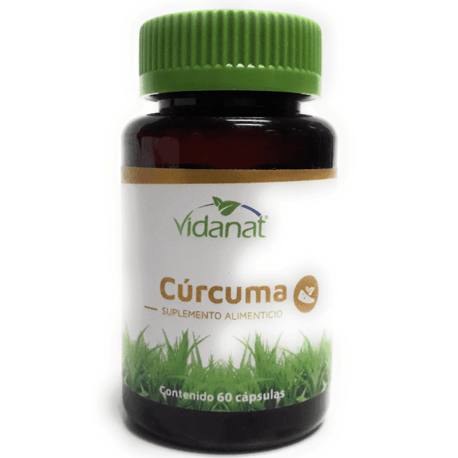 Suplemento Alimenticio, Cúrcuma, 60 cápsulas, Vidanat