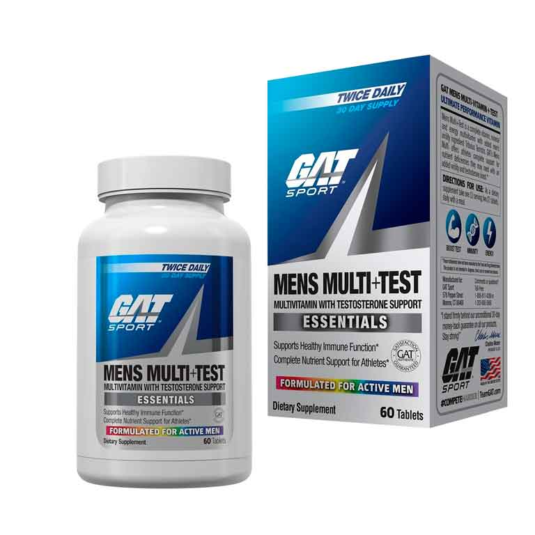 Multivitaminico Gat Mens Multi-Test 60 Tabletas y Cilindro GRATIS