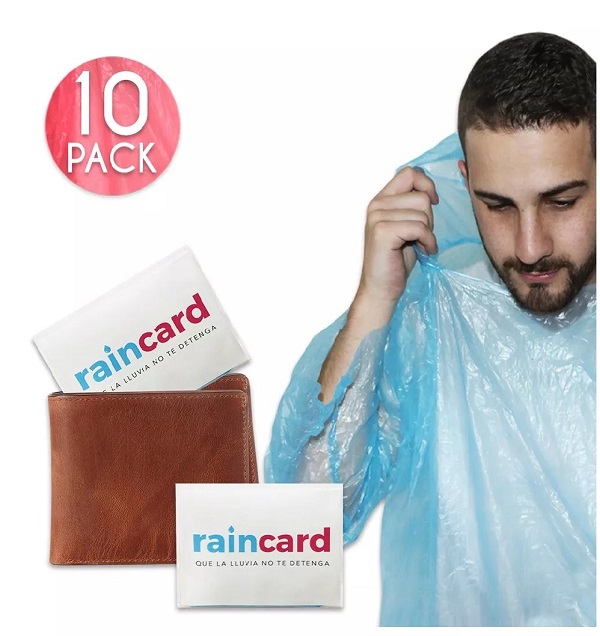 10 Impermables desechablse Raincard que caben en tu cartera