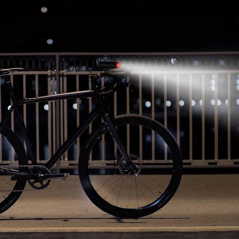 Luz Delantera para Bicicleta Solar Recargable Impermeable c/Claxon Redlemon