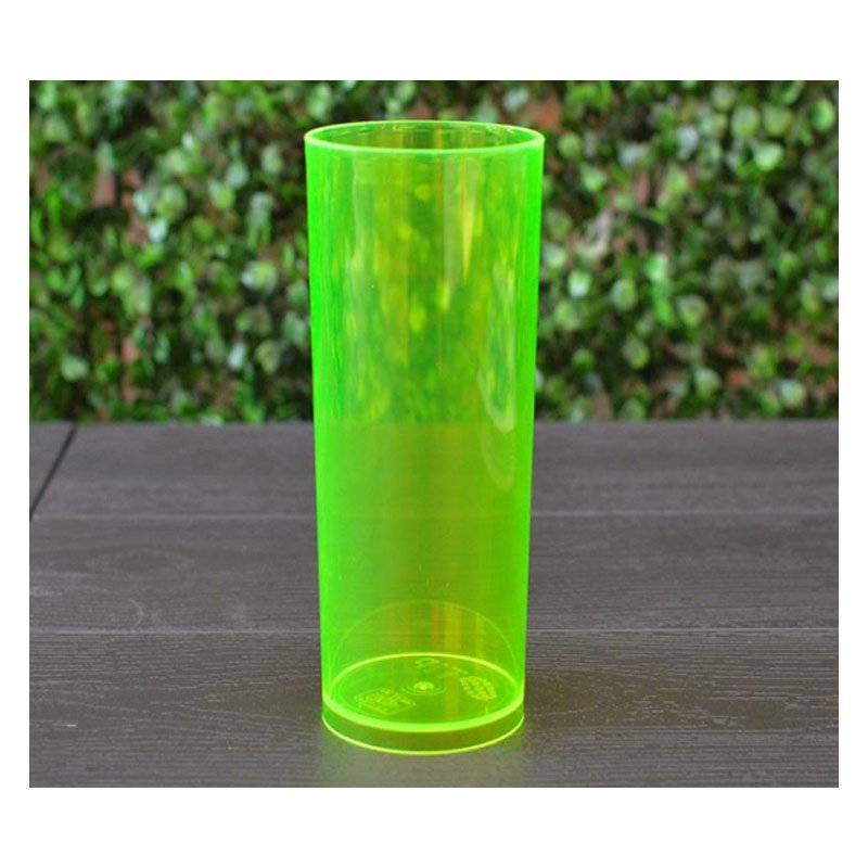 Vasos de plastico 12oz caja con 50 Amarillo neon