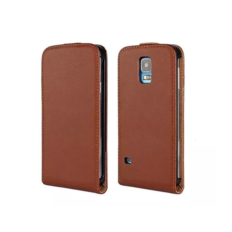 Funda De Cuero Para Samsung Galaxy S5 (marrón)