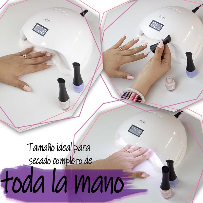 Lampara Uv Uñas Profesional Digital Gelish Spa 48 Watts Led.