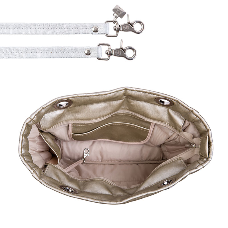 Bolsa de mano SUNDAR BÁSICA CON CIERRE dorada