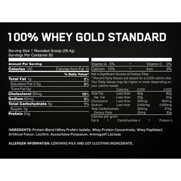 Proteina Gold Standard 100% Whey Optimum Nutrition 5 Libras Cafe