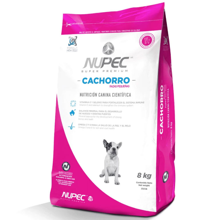 Nupec Cachorro Raza Pequeña 8 Kg - Alimento Para Perro