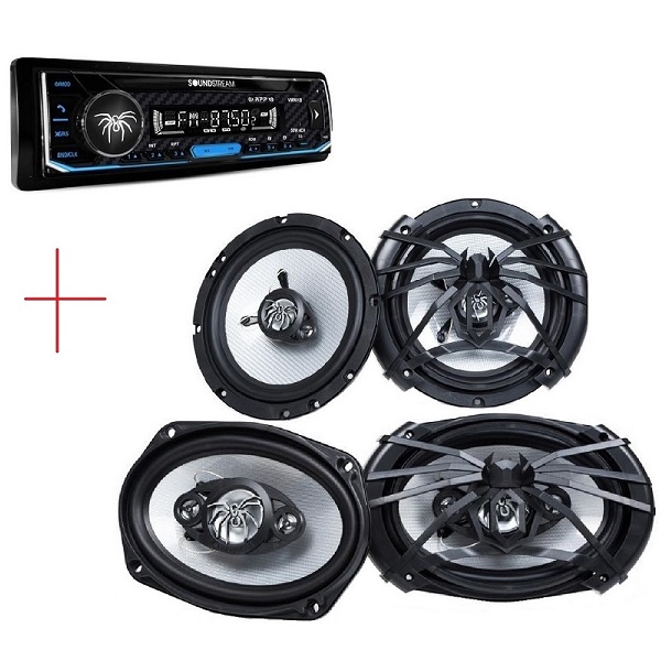 Paquete Estereo Soundstream Vm-901B + Bocinas 6.5 Y 6X9