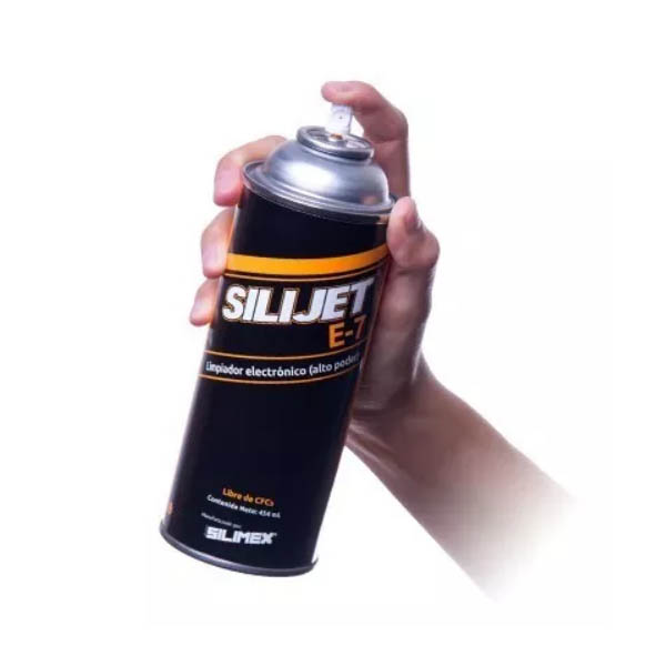 Silijet E7 454 Ml Limpiador en aerosol Ideal para la limpieza de dispositivos electrónicos y eléctricos.