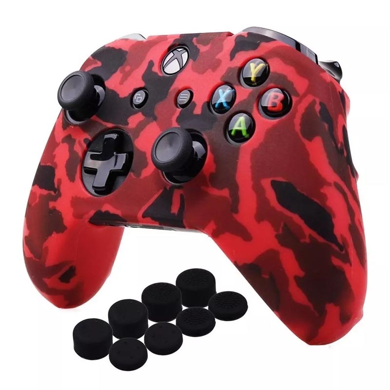 Xbox One Funda Compatible Con Xbox One S / X Rojo Camuflaje
