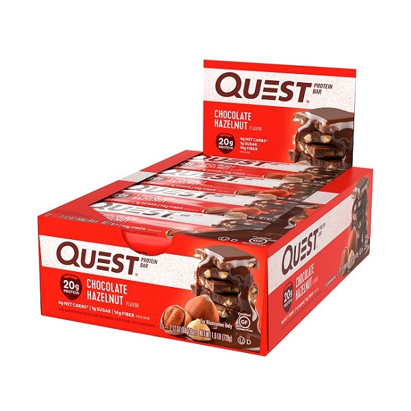 Barra De Proteína Quest Nutrition Sabor Chocolate Con Avellana