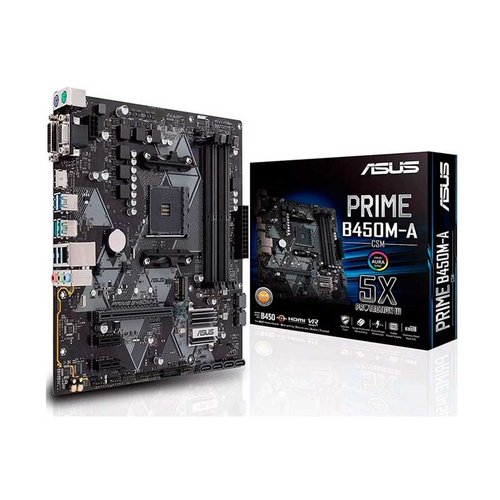 Tarjeta Madre Asus Prime B450M-A/CSM M-ATX AM4 DDR4 HDMI VGA