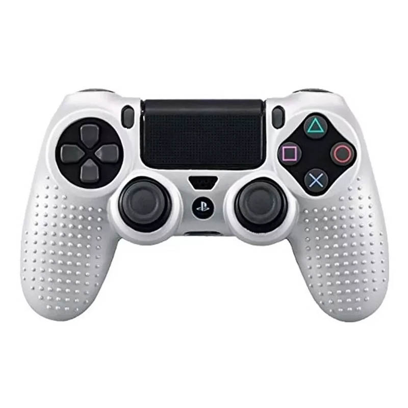 Ps4 Funda De Silicona Texturizada (plata)