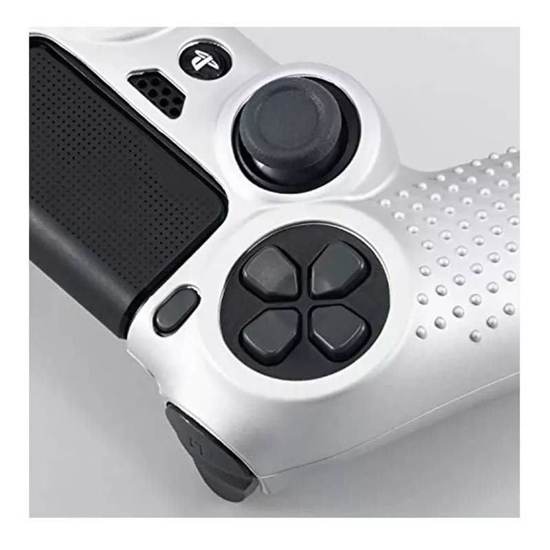 Ps4 Funda De Silicona Texturizada (plata)
