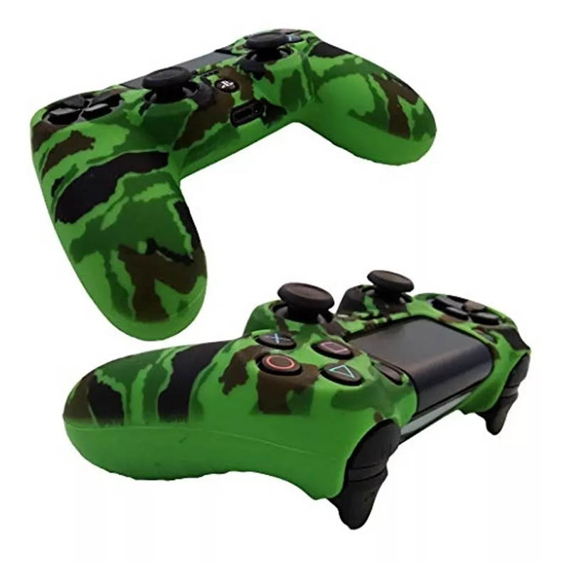 Ps4 Dualshock Funda Para Control Playstation 4 (Verde camuflaje)