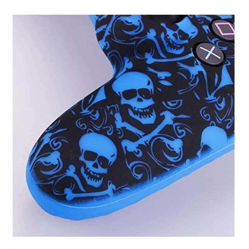 Ps4 Dualshock Funda Para Control Playstation 4 (Azul skull)
