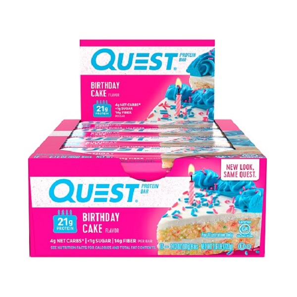 Barra de Proteína Quest Nutrition Sabor Pastel de Cumpleaños