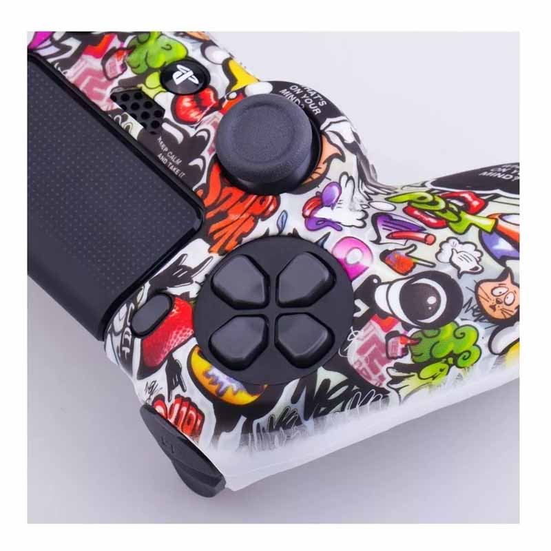 PS4 DUALSHOCK 4 Funda Para Control PlayStation 4 + 8 Grips (Kiss)