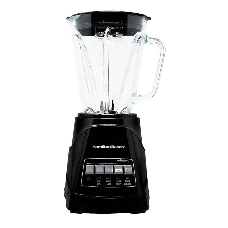 Licuadora Funciones Multiples Vaso de Vidrio Negra Hamilton Beach 58146-MX