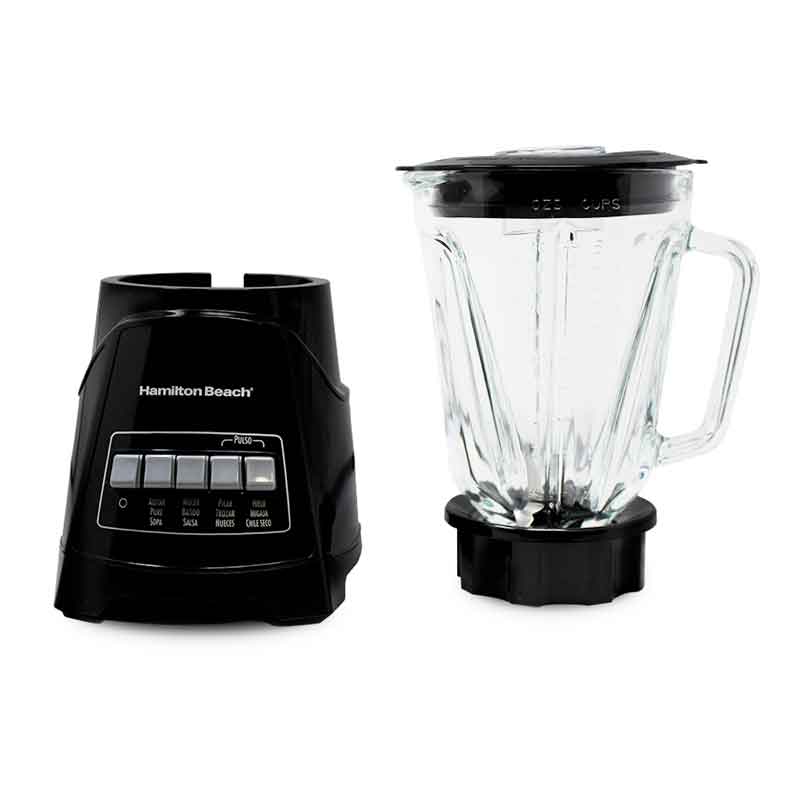Licuadora Funciones Multiples Vaso de Vidrio Negra Hamilton Beach 58146-MX