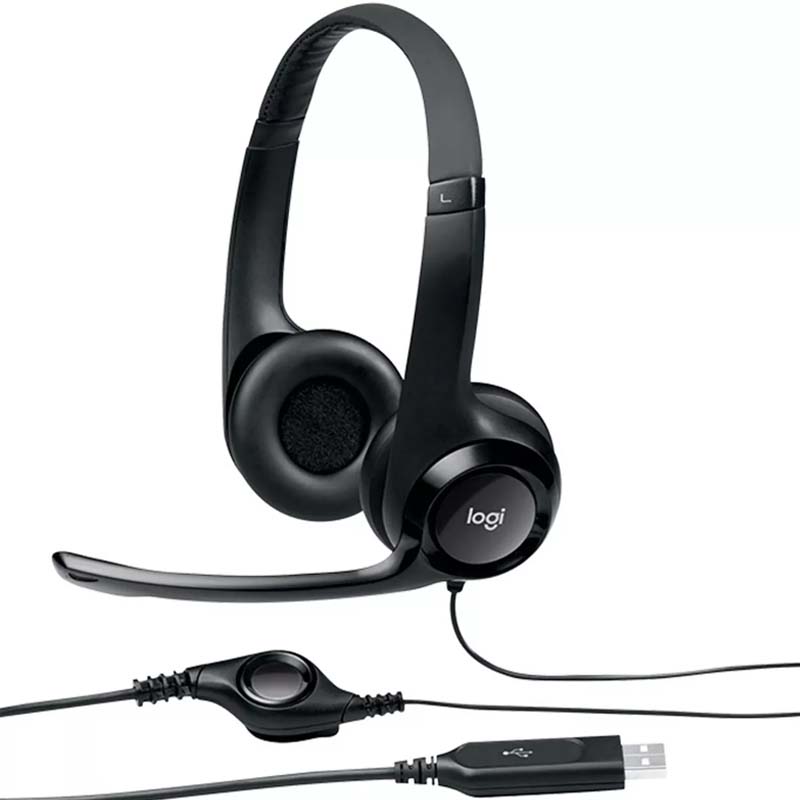 DIADEMA LOGITECH H390 STEREO NEGRA CON MICROFONO USB  981-000060