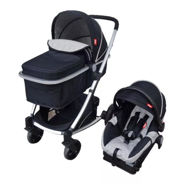 CARRIOLA Y AUTO-ASIENTO D'BEBE TRAVEL SYSTEM CROWN NEGRO END15**.