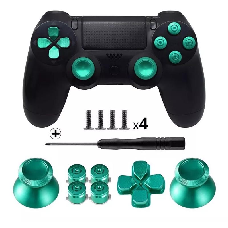 Playstation 4 Set De Botones + Desarmador + 4 Tornillos- Aqua