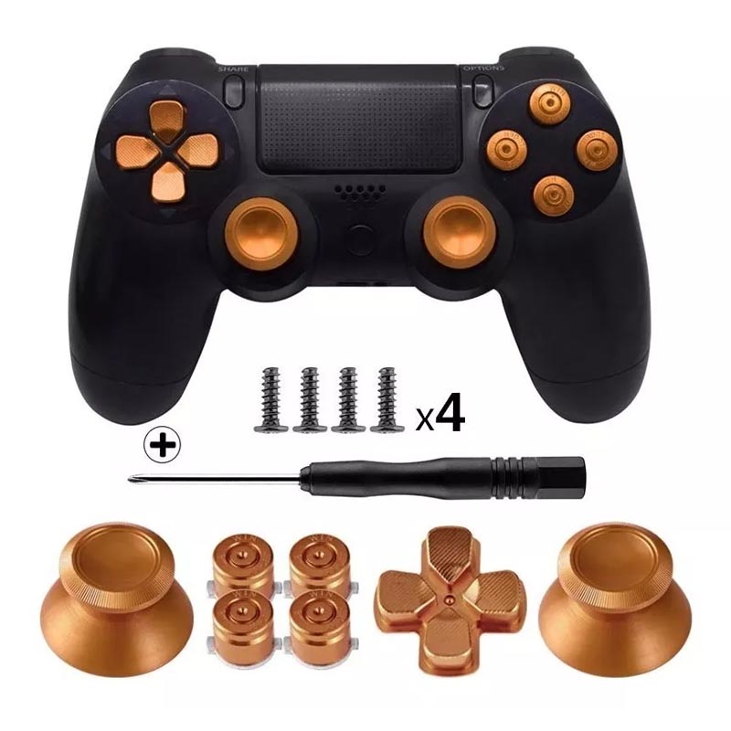 Playstation 4 Set De Botones + Desarmador + 4 Tornillos- Cobre
