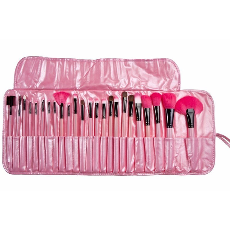 Set de 24 brochas con estuche rosa