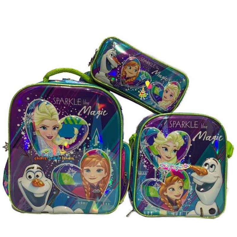 Mochila, Lonchera Térmica y Lapicera Frozen