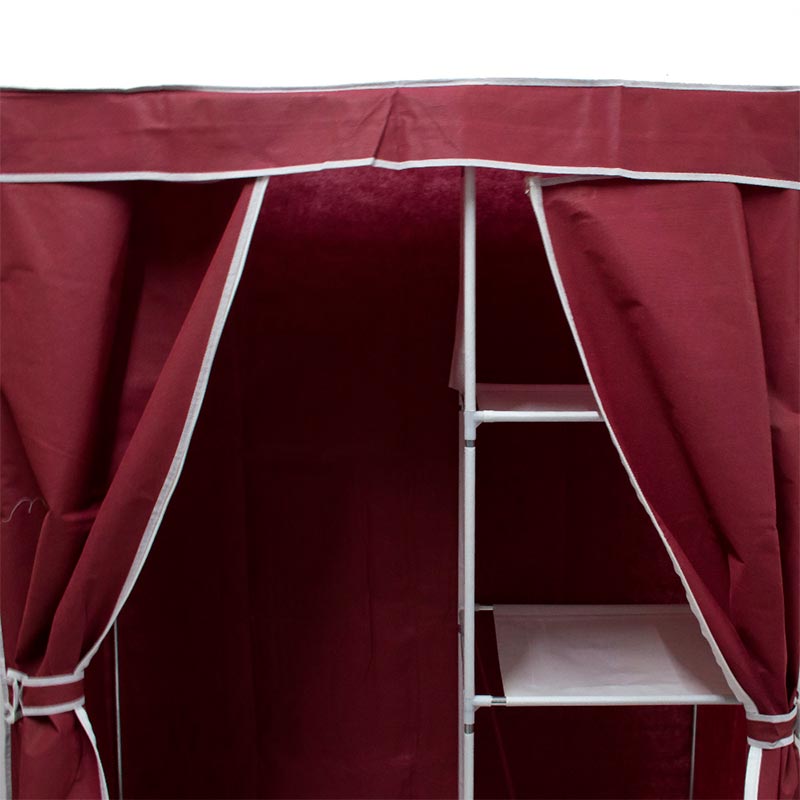 Closet Grande Armable Portatil Con Funda Lisa Vino R07