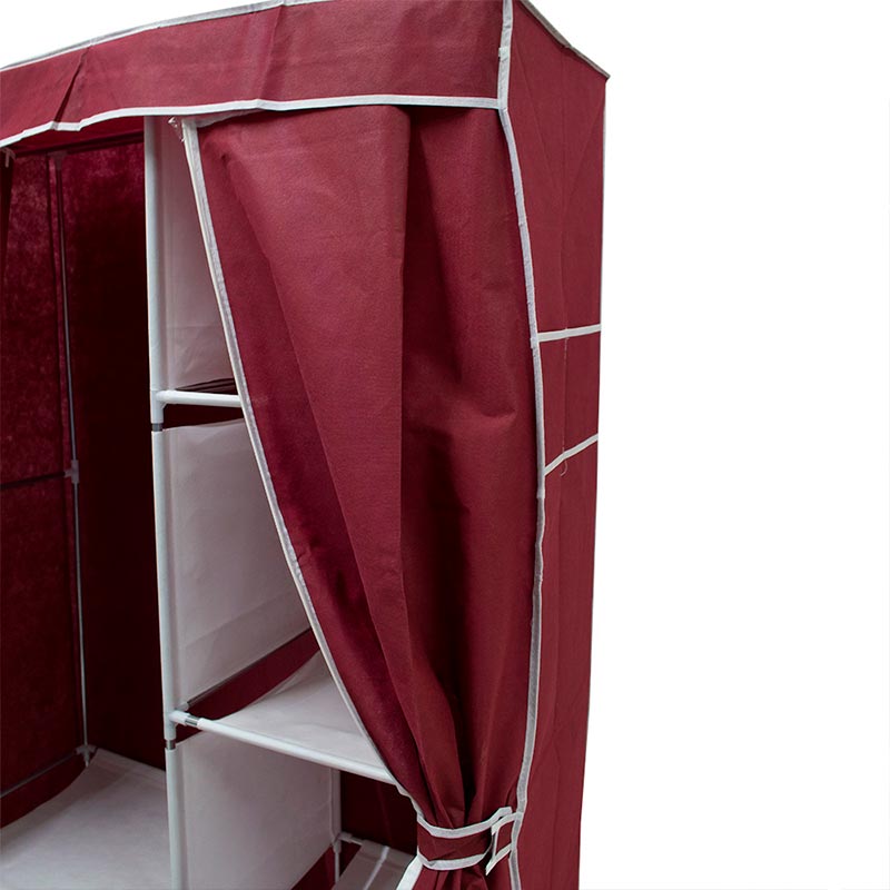 Closet Grande Armable Portatil Con Funda Lisa Vino R07