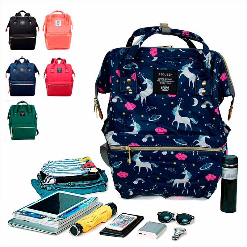 Mochila Pañalera Moderna Multiusos Amplia Básica