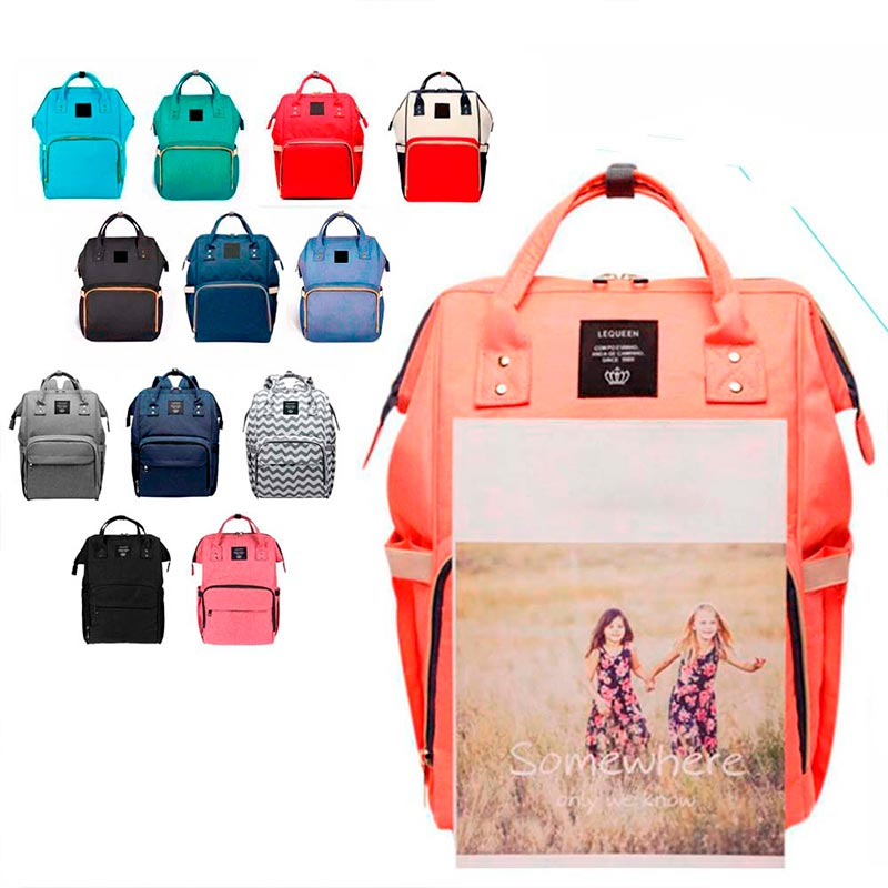 Mochila Pañalera Moderna Multiusos Amplia