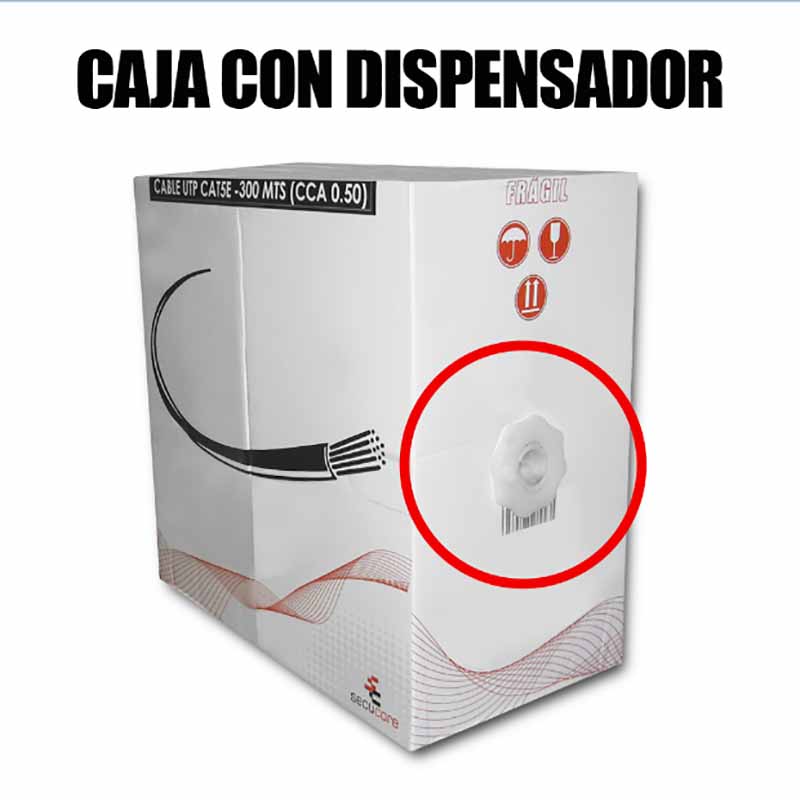 Bobina Cable Red Utp 5e 300 Mts Cctv Nodos Blanco