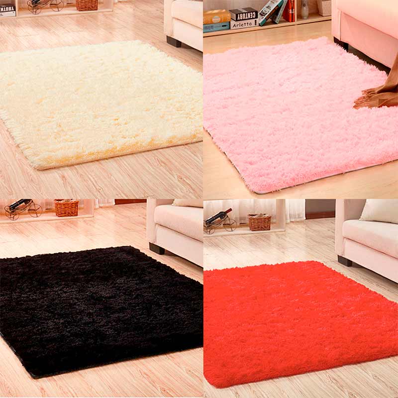 Tapete para Sala Tipo Shag 200x160cm Pelo Largo Y Suave Calidad