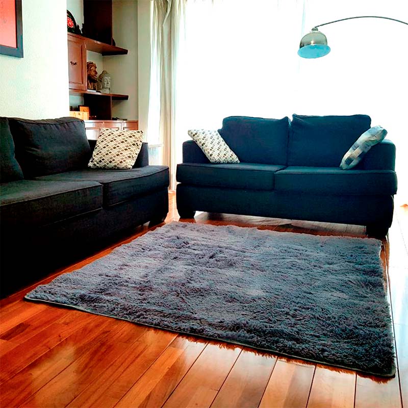Tapete para Sala Tipo Shag 200x160cm Pelo Largo Y Suave Calidad