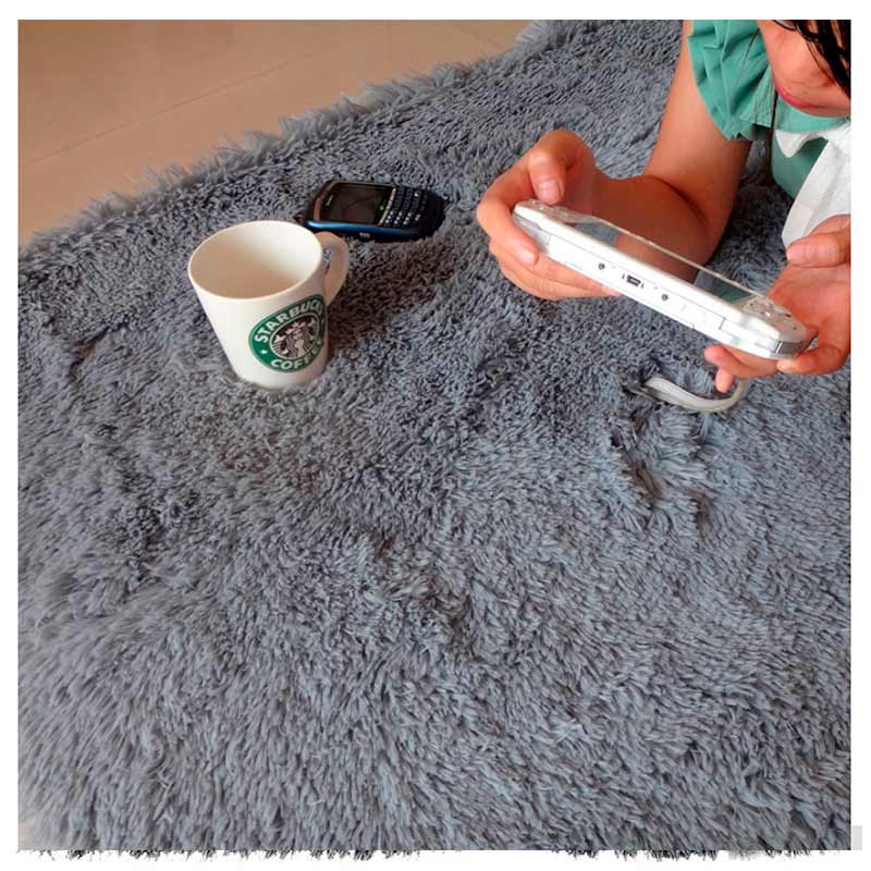 Tapete para Sala Tipo Shag 200x160cm Pelo Largo Y Suave Calidad