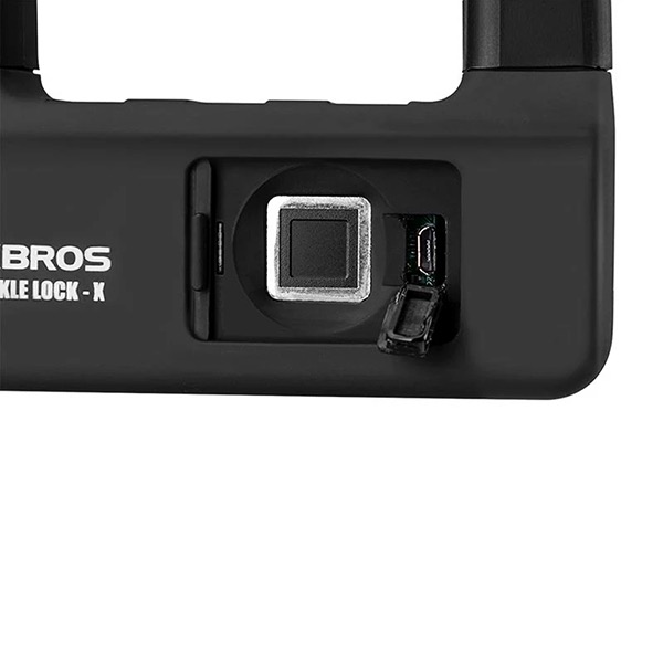 Candado U Para Bicicleta Con Huella Dactilar Para Desbloqueo Color Negro