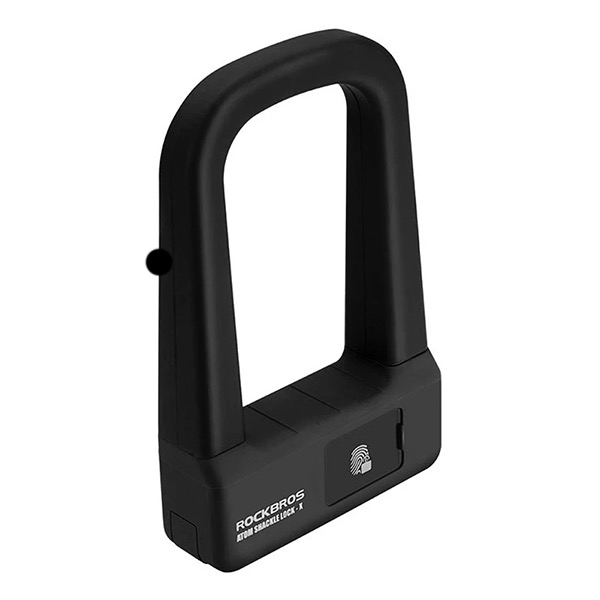 Candado U Para Bicicleta Con Huella Dactilar Para Desbloqueo Color Negro