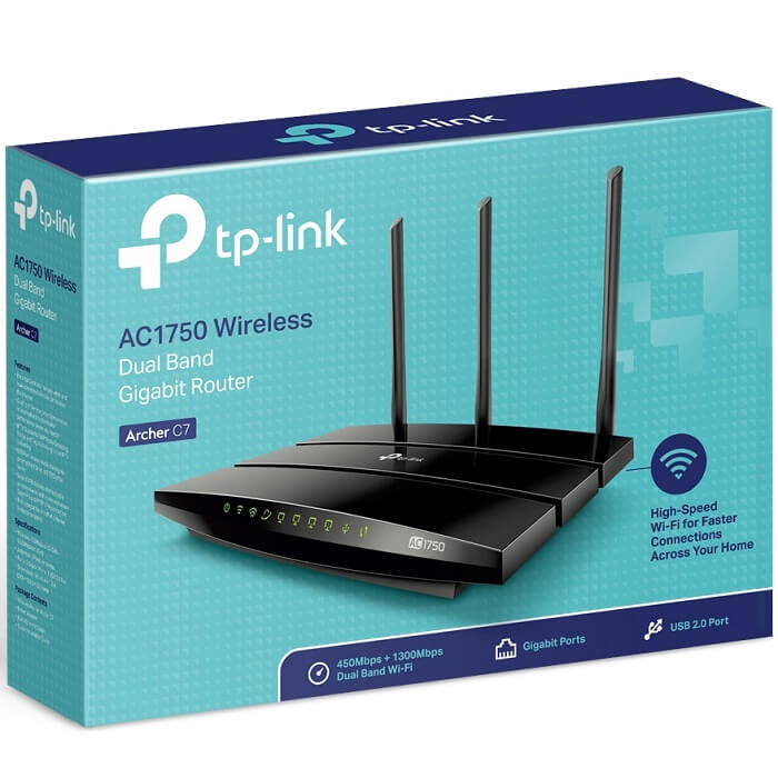 Router Inalambrico Tp-Link Archer C7 Gigabit AC1750 Band Dual 2.4 & 5GHz