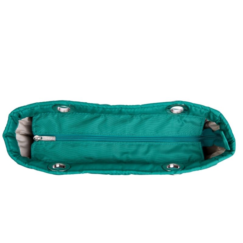 Bolsa Verde Jade para mujer marca Sundar de asas intercambiables modelo Basica con Cierre
