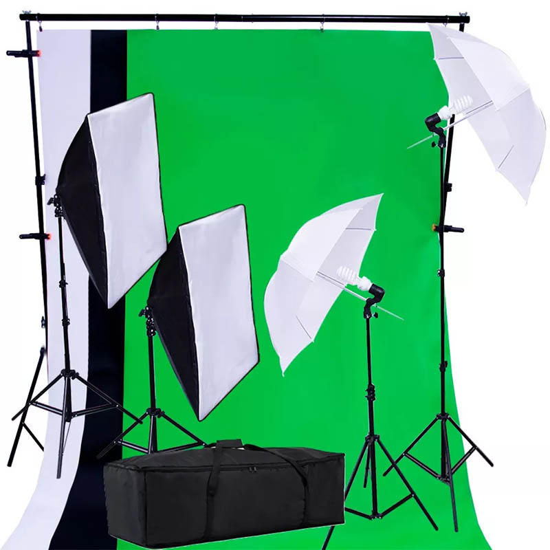 Estudio Fotografico Kit Fotografia Profesional Sombrillas Set Foto Softbox