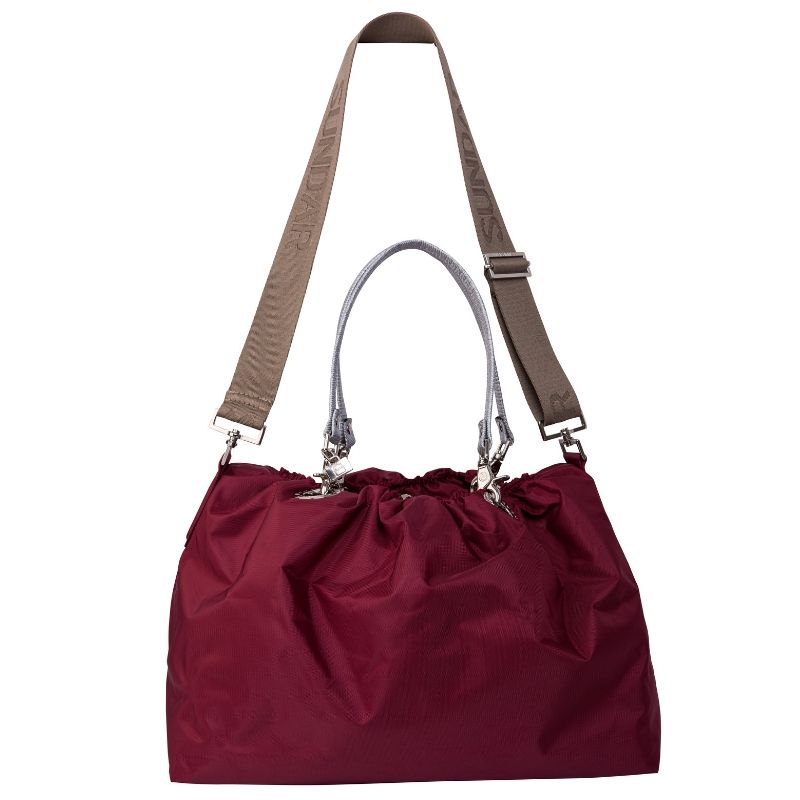 Bolsa Guinda para mujer marca Sundar modelo Maria de asas intercambiables