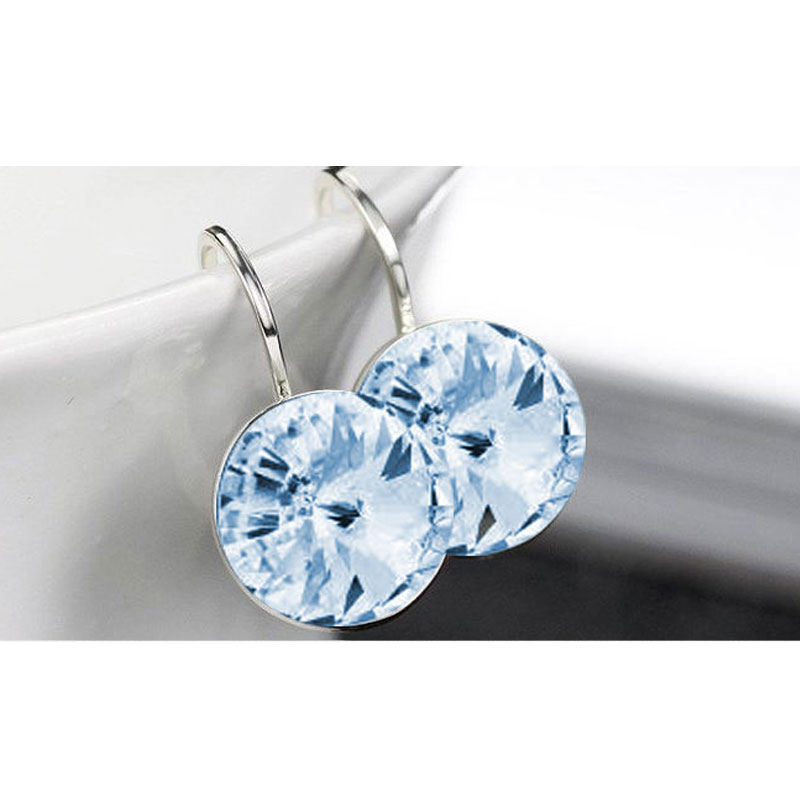 Aretes Colgantes SWAROVSKI CRYSTALS RIVOLI azul cielo