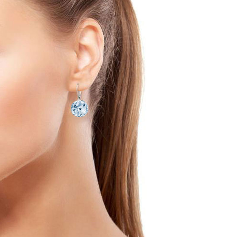 Aretes Colgantes SWAROVSKI CRYSTALS RIVOLI azul cielo