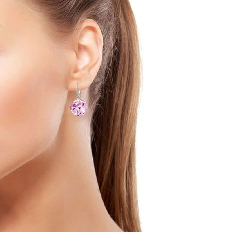 Aretes Colgantes SWAROVSKI CRYSTALS RIVOLI rosa