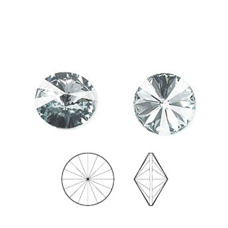 SWAROVSKI CRISTALES, Aretes roca para Dama Cristal 12 MM (BLANCO)