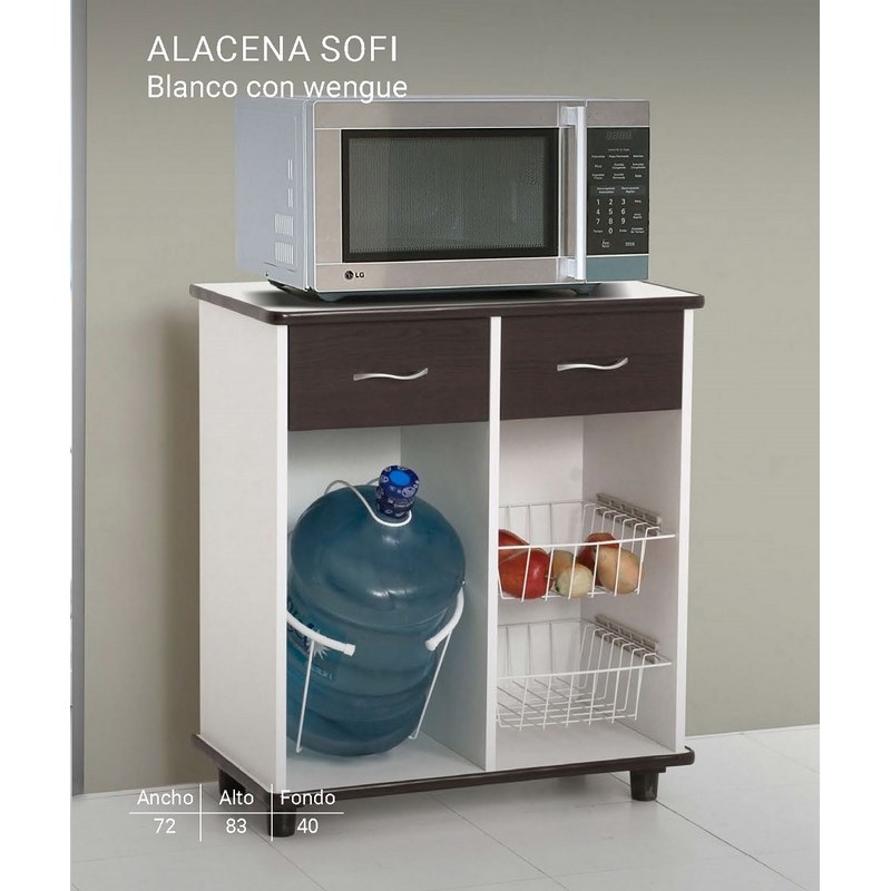 Alacena Sofi Blanco con Wengue - Kessa